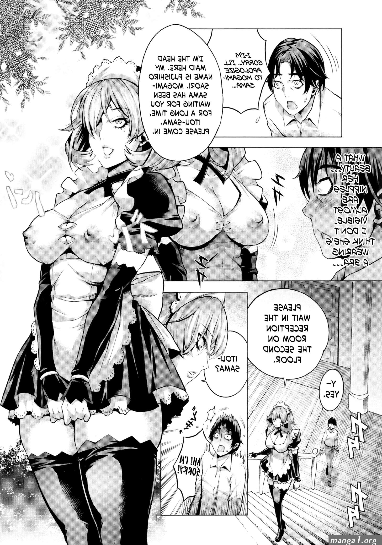 Married housewife in maid outfit is used as sex slave to pay off debt