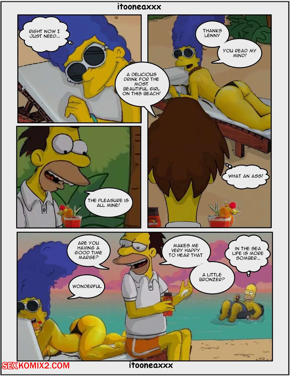 Porn comic Simpsons Comics. IToonEAXXX. Chapter 3. On The Beach Sex comic went with her