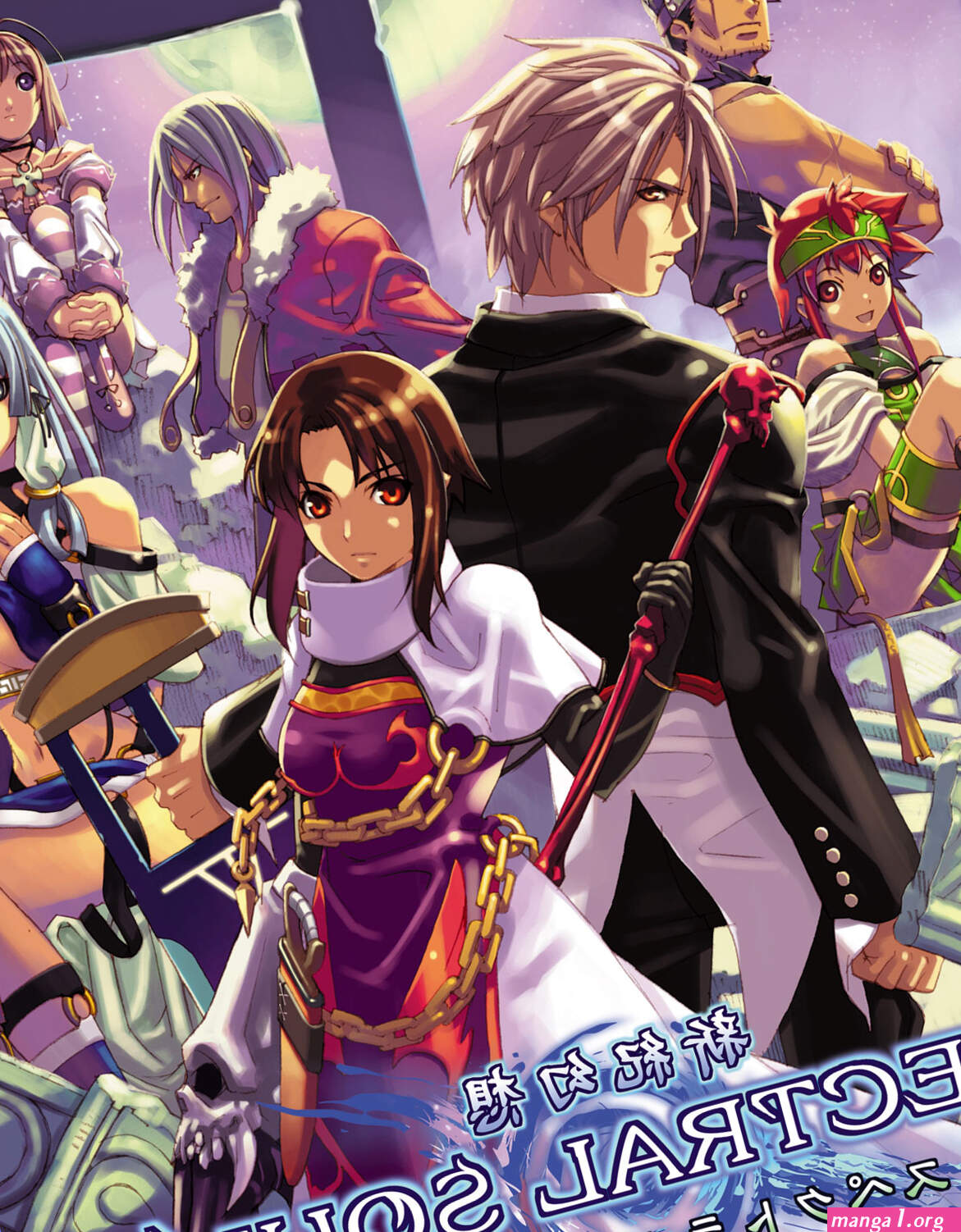 idea factory hirano katsuyuki spectral souls akira spectral souls alfreed geile hiro spectral souls lu fey max spectral souls meu cleavage dress elf garter pointy ears sword thighhighs