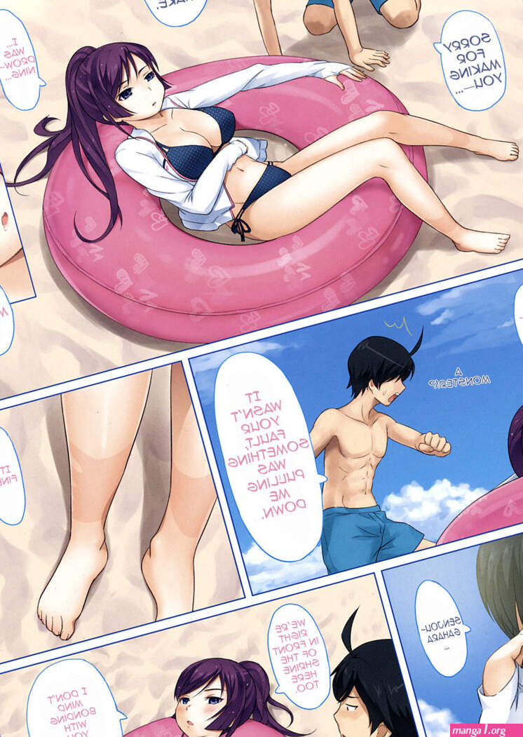 Sexy anime girlfriend gets turned on by hot public sex on the beach