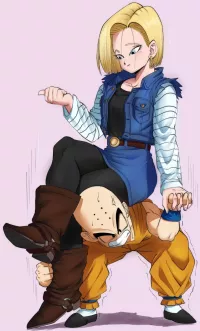 krilin and android 18 in kitchin porno manga