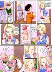krilin and android 18 in kitchin porno manga