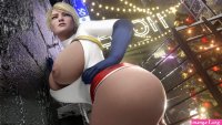 Power Girl Fucked Against the Wall