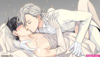 katsuki yuuri and viktor nikiforov yuri!!! on ice drawn by gearous