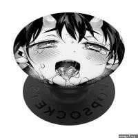 : Cute Demon Anime Ahegao Girl Hentai Ecchi Otaku Waifu Manga PopSockets PopGrip: Swappable Grip for Phones Tablets : Cell Phones Accessories