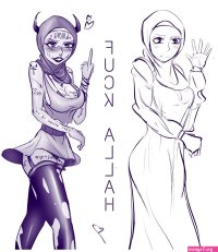 BAPoriginal slut hijab blasphemy art