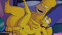 Simpsons Porno Marge and Homer hardcore sex video