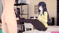 Miko Yotsuya Footjob Hentai Mieruko-chan
