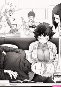 midoriya izuku bakugou katsuki bakugou mitsuki midoriya inko and bakugou masaru boku no hero academia drawn by haruinamura4