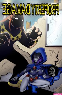 Raven Teen Titans eats a huge cock