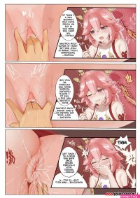 Porn comic Yae Mikos special service. Genshin Impact Sex comic hot babe decided