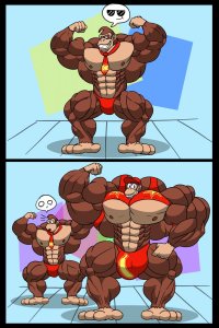 Muscle Banana Donkey Kong by Guzreuef