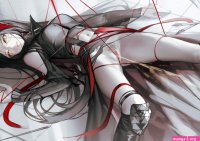 iumu arknights ines arknights garter horns nopan pee pubic hair pussy skirt lift torn clothes uncensored