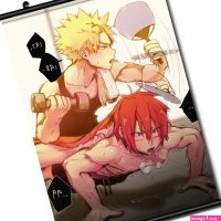 : Midoriya Izuku Bakugou Katsuki Todoroki Shoto Academia Yaoi BL Wall Scroll Mural Poster Wall Hanging Poster Otaku Home Decor Art: Posters Prints
