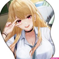Tapis de souris Anime My fur s-Up Darling Marin Kitagawa gros seins sexy 3D manga mignon avec poignet gel de silicone Oppai polymères de seins nouveau