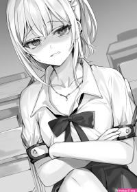 momoko momopoco miyamae nonoa tokidoki bosotto roshia-go de dereru tonari no alya-san absurdres commentary request highres novel illustration official art 1girl braid breasts buttons chair classroom collarbone collared shirt crossed...