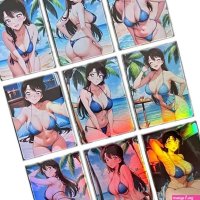 Cartes de collection de jeux classiques 9 piècesensemble manettes danime ective Conan héroïne Maorilan Acg bricolage Kawaii fille sexy nue jouet passe-temps cadeau
