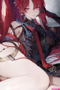 Yinlin Wuthering Waves Video Game Anime Poster Redhead Girl Sexy Manga