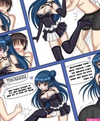 mydarkballs tsushima yoshiko love live! love live! sunshine!! absurdres highres 1boy 1girl ball busting bdsm castration cbt comic english text guro