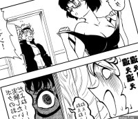 daybreak asta black clover sally black clover black clover translated 1boy 1girl black hair blush breasts coat comic door glasses headband monochrome short hair swimsuit wide-eyed