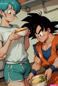 Bulma Goku Home Dinner Date