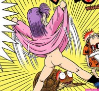 Bulma Flashes Roshi