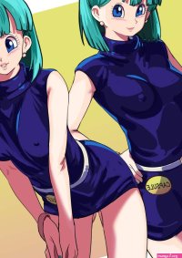 Bulma Hentai: Bulma Showing Off Her Tits in a Tight Purple Dress!