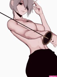 zaki zaki btw chainsaw man quanxi chainsaw man eyepatch sword topless