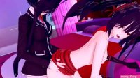 FUTA DATE A LIVE KURUMI X KURUMI 3D HENTAI