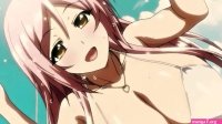 Cutie avec de gros seins et des cheveux Pink aime sucer des bites