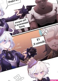 Porn comic Genshin Impact. Teyvat Gravure. Lady Furina. Horori Sex comic darkskinned guy was