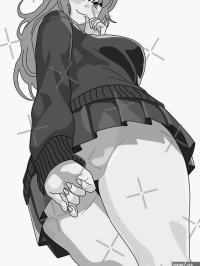 Lewd anime girl hentai manga ecchi waifu titties ass gray tone Sticker for Sale by ArthurPoe
