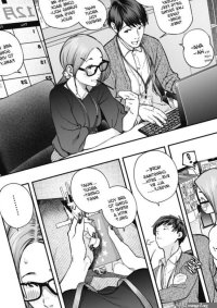 Romantic hentai manga where nerdy office girl is fucked erotically