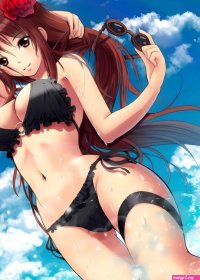 Sexy Manga Girl anime Poster picture metal print paint by gani ismail