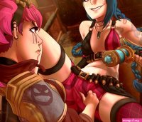 Sisters: Jinx Vi Porn Comics by Khartemis BatmanDC UniverseLeague of Legends Rule 34 Comics
