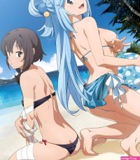 Anime Manga PR on X: Konosuba Aqua Megumin Anime manga japan Waifus tokyo otaku harem ecchi hentai milf asian MadurasHot mature RIPTwitter summer verano bikini playa beach