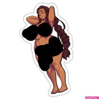 : Futanari Sticker FUTA Stickers Funny Lewd Anime Stickers Ecchi Cartoon Futanari Girl Manga Laptop Wall Water Bottle Stickers E394 6x6 White : Electronics