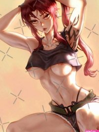 Empower like Revy: Get the ultimate Black Lagoon two-hand gun woman sexy manga beauty apparel Art Board Print for Sale by theUltZombie