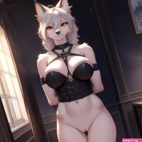 Furry Female Naked Big Boobs Standing Arms Behind Back 1 4 Facing The Viewer 599683439