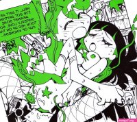 yuri sharing on X: remember the official Panty Stocking Imaishi manga where they ride off tribbing into the sunset