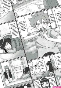 Boruto comendo a Hinata