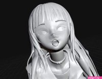3D Print Ready Sexy Nude Anime Girl HQ 3D- Cults
