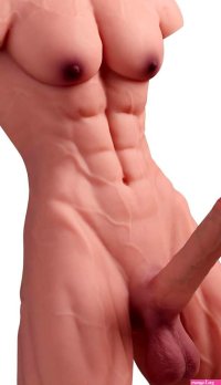 35LB Male Sex Doll for Women with 8 in Realistic Dildo 3D Muscular Male Torso Sex Dolls with Soft Abs Tight Anal for Men Gay Couple Men Torso Dildo Big Penis