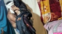 Indian Village video black saree blouse petticoat and panty