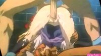Hentai teen taking two huge cocks