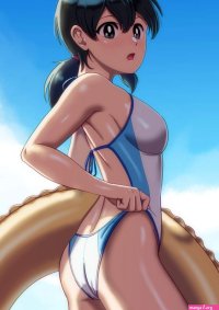 doraemon minamoto shizuka ass swimsuits tagme