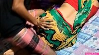 Indian Girl Sex In Green Saree With Home