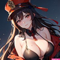 ai generated waifu hentai anime hu tao genshin impact