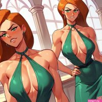 Porn comic Kim Possible. Dress. AI Generated. Sex comic beauty Kim was