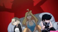 Cartoon porn video featuring four female cartoon characters being fucked